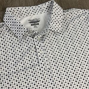 Straight Down Performance Golf Polo Shirt XXL Player Cards Forsgate Country Club